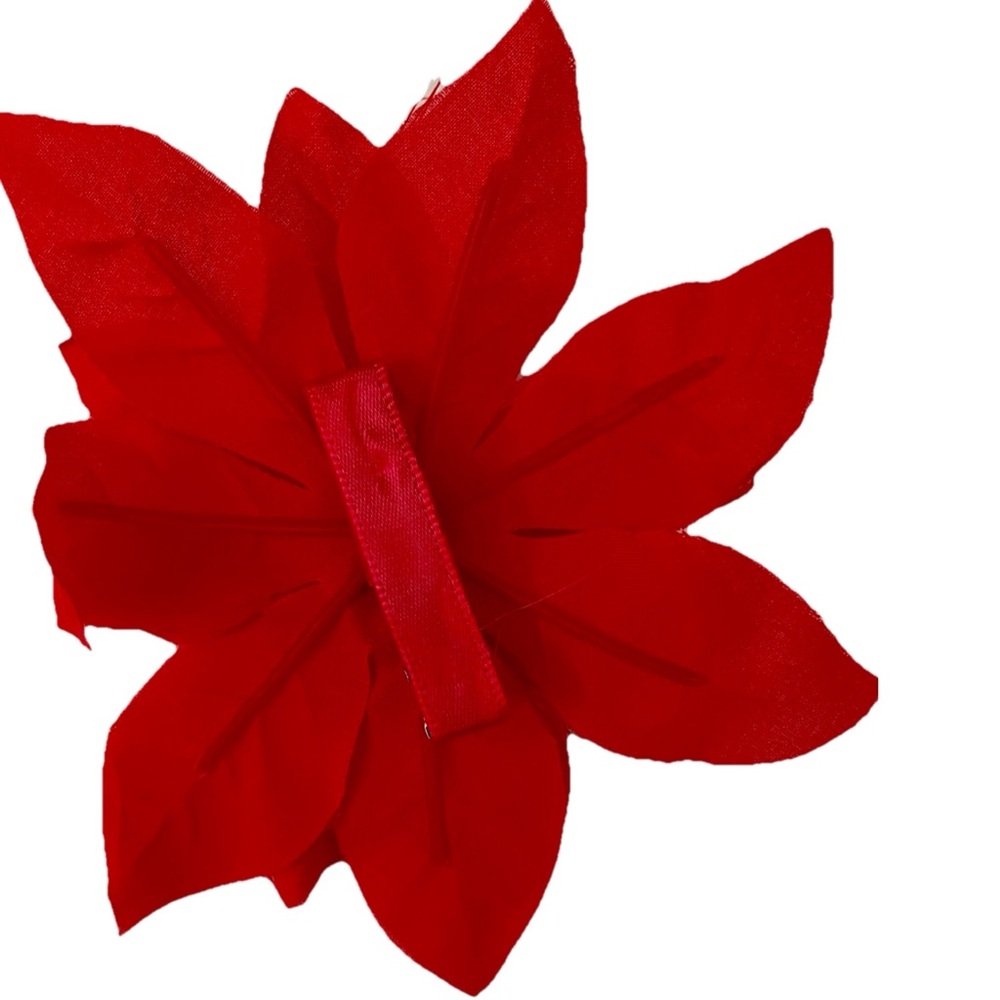 PINUP Rockabilly VLV Hair CLUB Red Fabric Floral One-Size - Picture 8 of 11